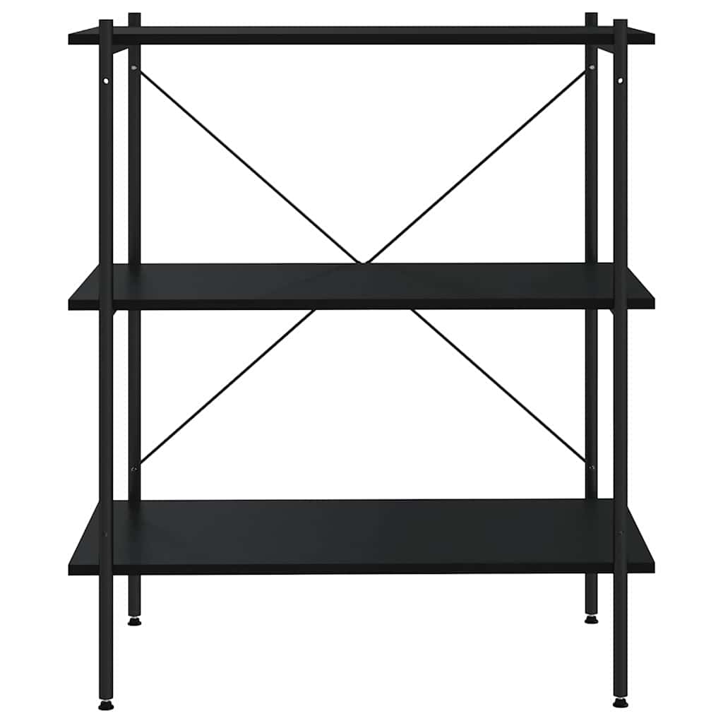 Vidaxl opbergrek 3-laags 80x40x92 cm zwart