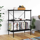 Vidaxl opbergrek 3-laags 80x40x92 cm zwart