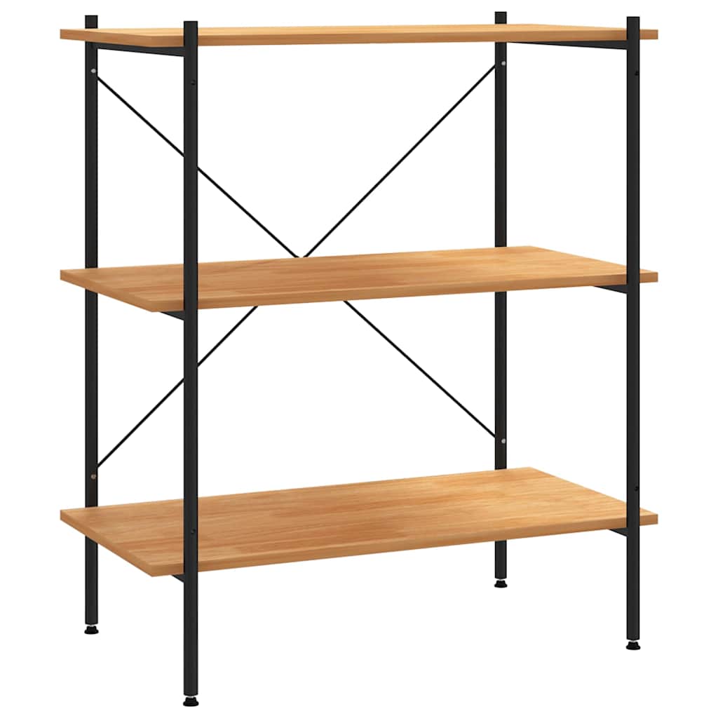 Vidaxl 3-laags stellingkast zwart en eiken 80x40x92 cm