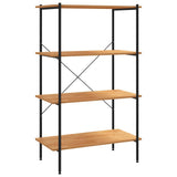 Vidaxl opbergrek 4-laags 80x40x130 cm zwart en eikenkleurig