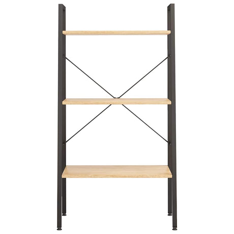Vidaxl opbergmeubel met 3 lagen 56x35x108 cm lichtbruin en zwart