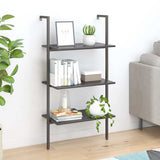 Vidaxl ladderrek met 3 schappen 64x35x120,5 cm zwart