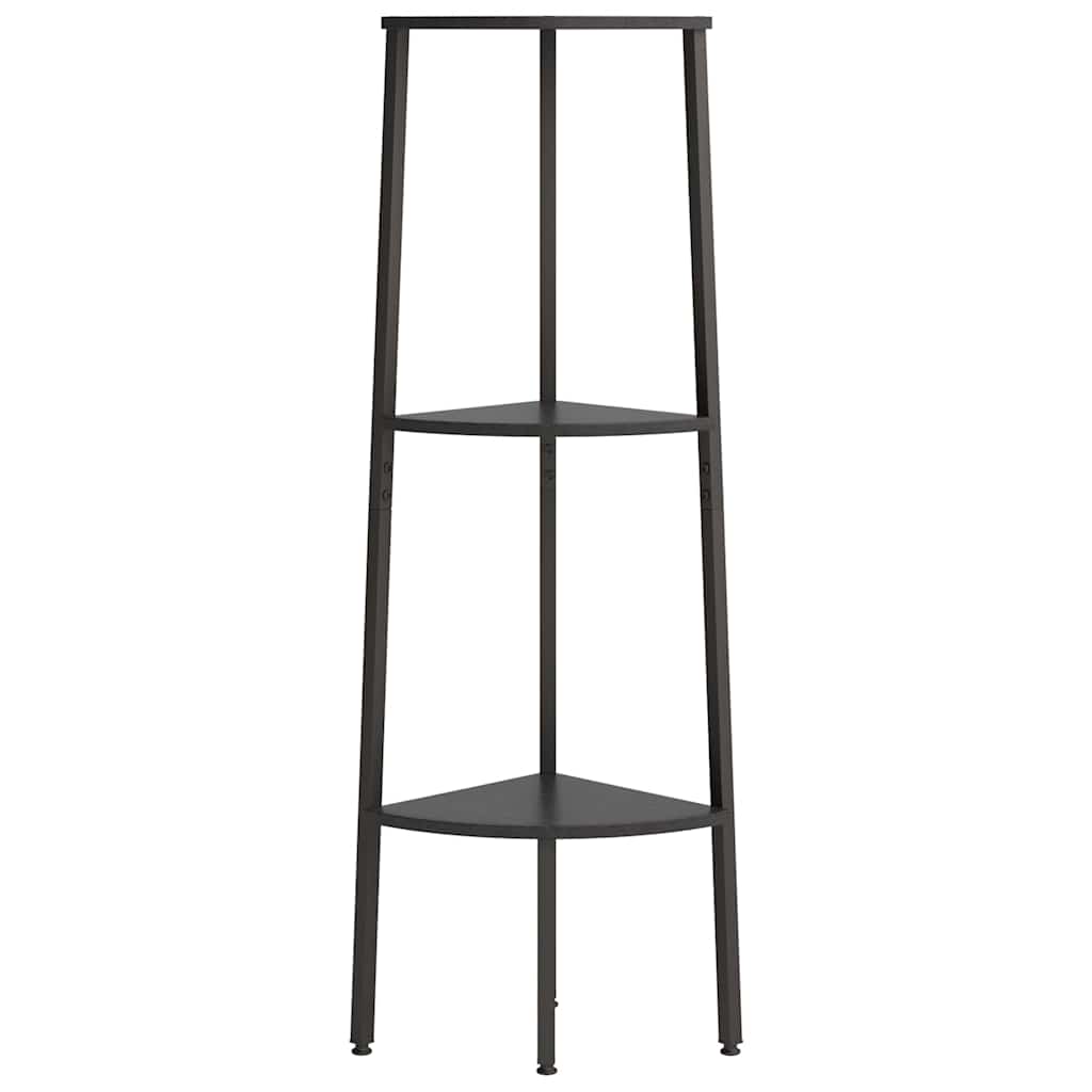Vidaxl hoekkastje met 3 schappen 45,5x31,5x120 cm zwart