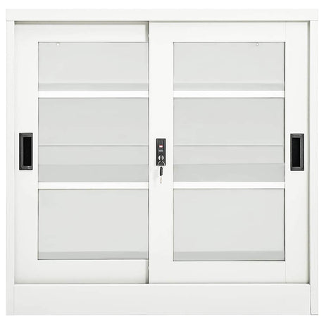 Vidaxl roldeurkast 90x40x90 cm staal wit