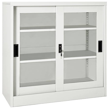 Vidaxl roldeurkast 90x40x90 cm staal lichtgrijs