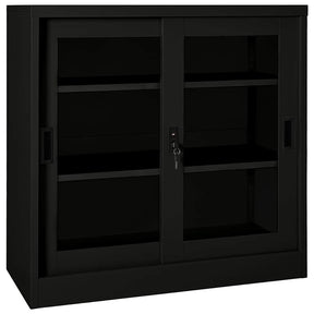 Vidaxl roldeurkast 90x40x90 cm staal zwart