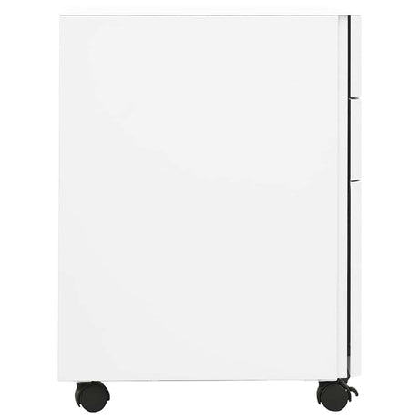 Vidaxl ladeblok verrijdbaar 39x45x59 cm staal wit