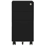 Vidaxl ladeblok verrijdbaar 30x45x59 cm staal zwart