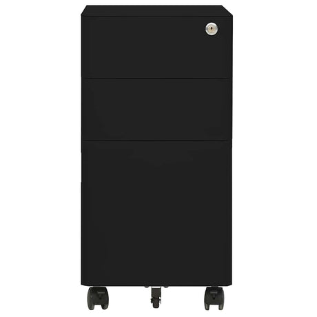 Vidaxl ladeblok verrijdbaar 30x45x59 cm staal zwart