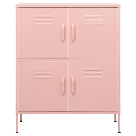Vidaxl opbergkast 80x35x101,5 cm staal roze