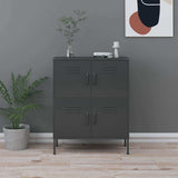 Vidaxl opbergkast 80x35x101,5 cm staal antracietkleurig