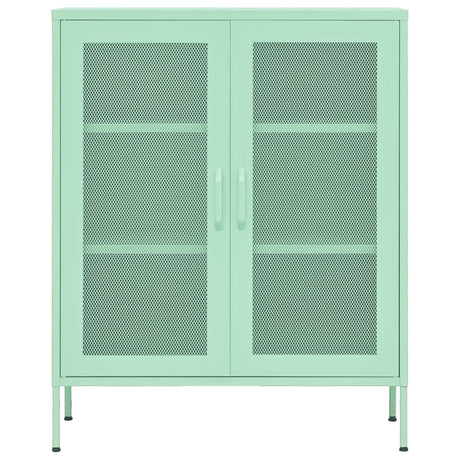 Vidaxl opbergkast 80x35x101,5 cm staal mint