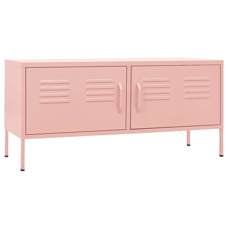 Vidaxl tv-meubel 105x35x50 cm staal roze