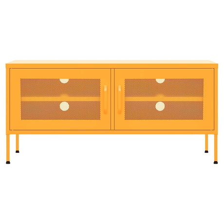 Vidaxl tv-meubel 105x35x50 cm staal mosterdgeel