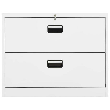 Vidaxl archiefkast 90x46x72,5 cm staal wit
