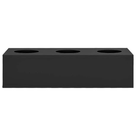 Vidaxl Office Flower Box 90x40x23 cm Stahl Anthrazit -gelenkt
