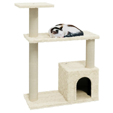 Vidaxl -Katzenkratzerpfosten mit Sisal -Kratzerpfosten 70 cm Creme -Colored