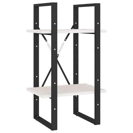 Vidaxl boekenkast met 2 schappen 40x30x70 cm massief grenenhout wit