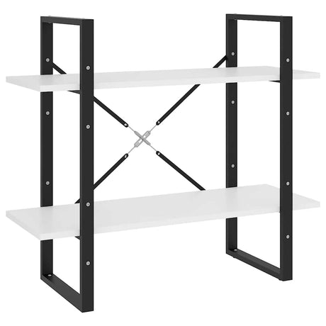 Vidaxl boekenkast met 2 schappen 80x30x70 cm bewerkt hout wit