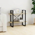 Vidaxl boekenkast met 2 schappen 80x30x70 cm bewerkt hout sonoma eiken