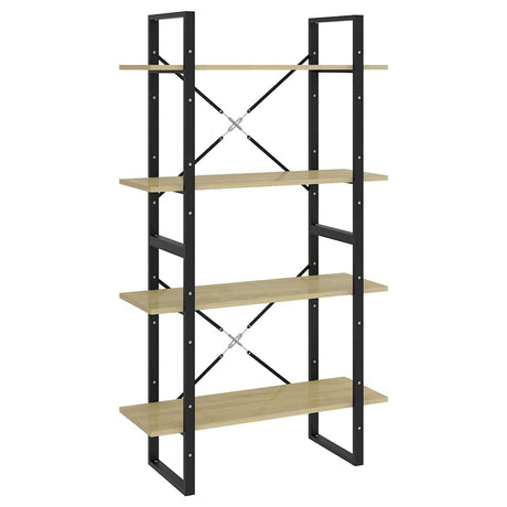 Vidaxl boekenkast met 4 schappen 80x30x140 cm spaanplaat sonoma eiken