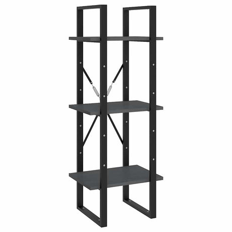 Vidaxl boekenkast met 3 schappen 40x30x105 cm massief grenenhout grijs