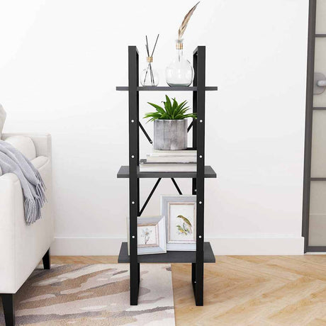 Vidaxl boekenkast met 3 schappen 40x30x105 cm massief grenenhout grijs