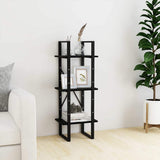 Vidaxl boekenkast met 3 schappen 40x30x105 cm massief grenenhout zwart