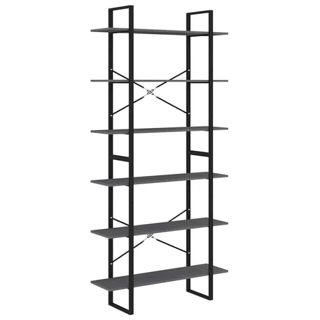 Vidaxl hoge kast 100x30x210 cm massief grenenhout grijs