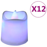 Vidaxl Teelights 12 ST LED Flameless Electric Multi -Colored