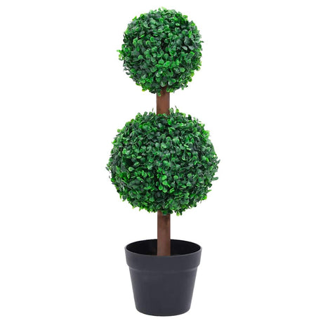 VIDAXL Künstliche Pflanze mit Potbox -Boxer sphärische Formation 60 cm Grün