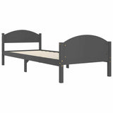 Vidaxl bedframe massief grenenhout donkergrijs 100x200 cm