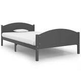 Vidaxl bedframe massief grenenhout donkergrijs 120x200 cm