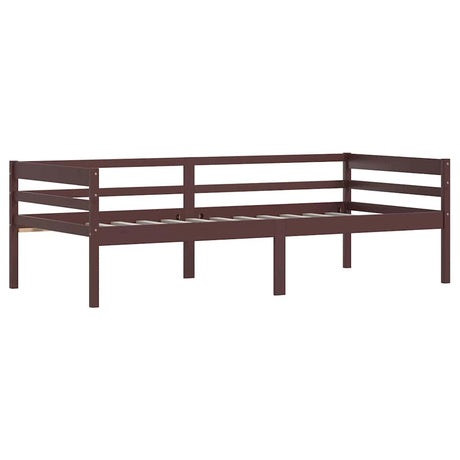 Vidaxl bedframe massief grenenhout donkerbruin 90x200 cm