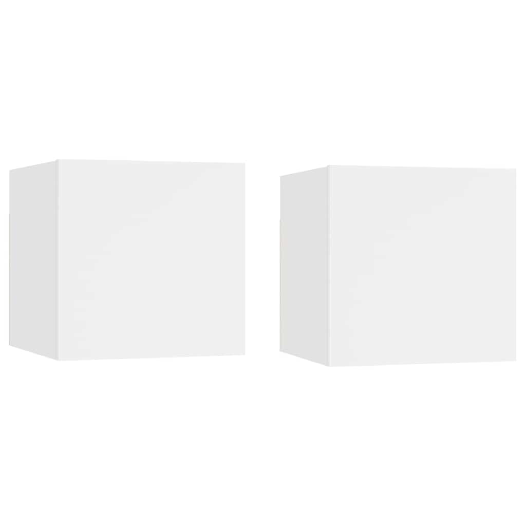 Vidaxl nachtkastjes 2 st 30,5x30x30 cm spaanplaat wit