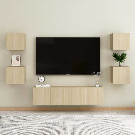 Vidaxl nachtkastjes 2 st 30,5x30x30cm bewerkt hout sonoma eikenkleurig