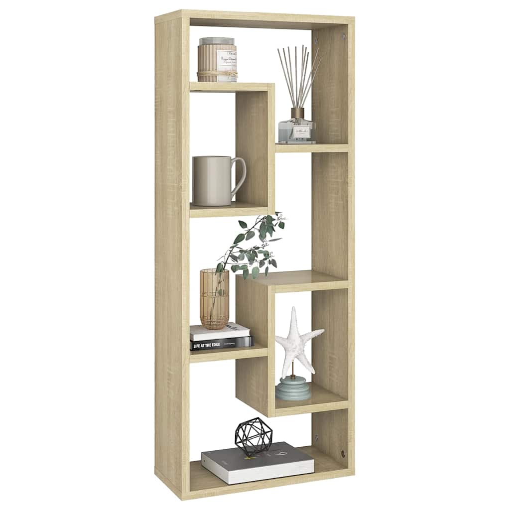 Vidaxl wandschap 36x16x90 cm bewerkt hout sonoma eikenkleurig
