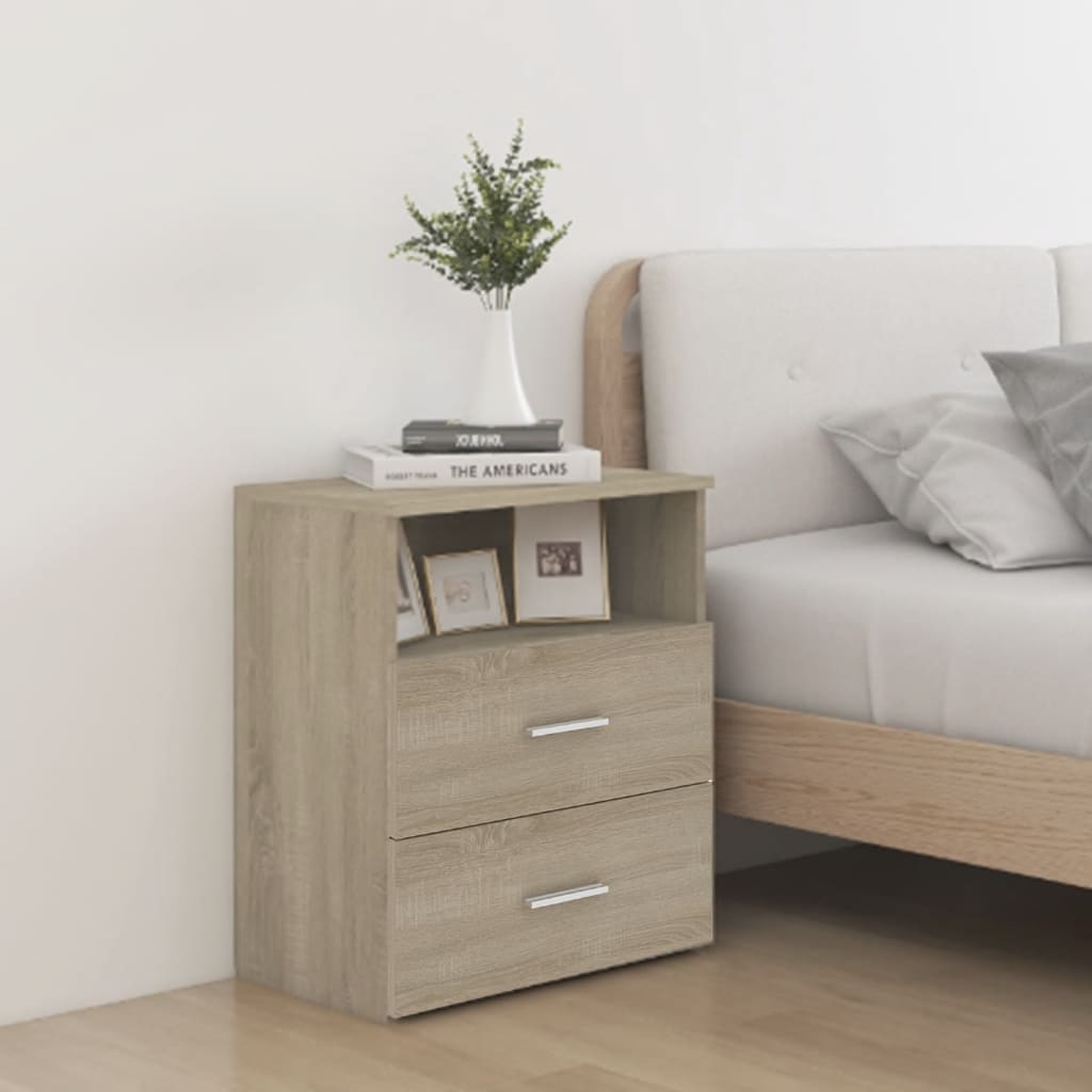 Vidaxl nachtkastjes 2 st 50x32x60 cm sonoma eikenkleurig