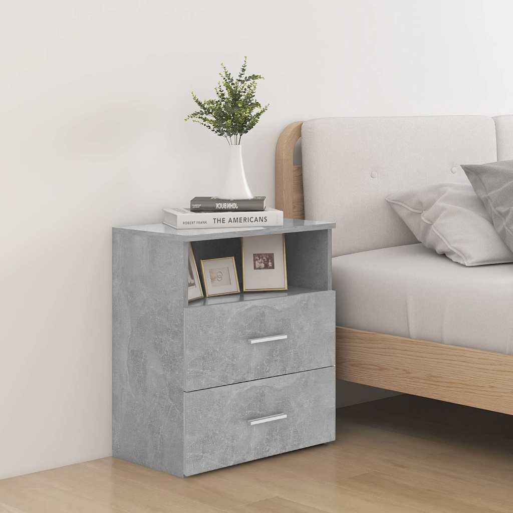 Vidaxl nachtkastjes 2 st 50x32x60 cm betongrijs