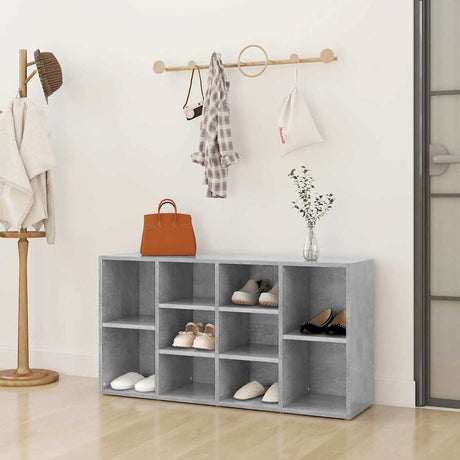 Vidaxx Schuhbank 103x30x55 cm Holzwerkstoff betongrau