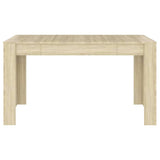 Vidaxl eettafel 140x74,5x76 cm spaanplaat sonoma eikenkleurig