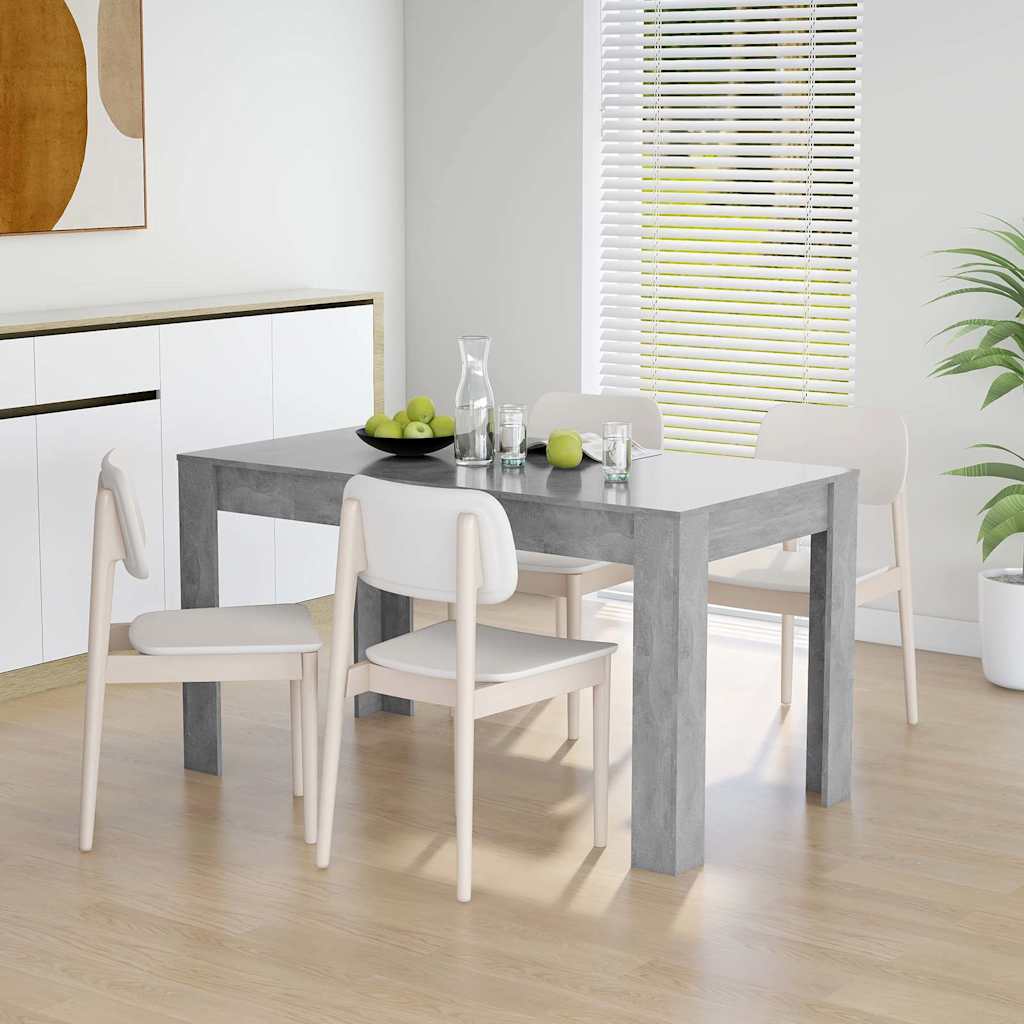 Vidaxl eettafel 140x74,5x76 cm spaanplaat betongrijs