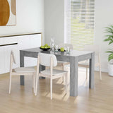 Vidaxl eettafel 140x74,5x76 cm spaanplaat betongrijs