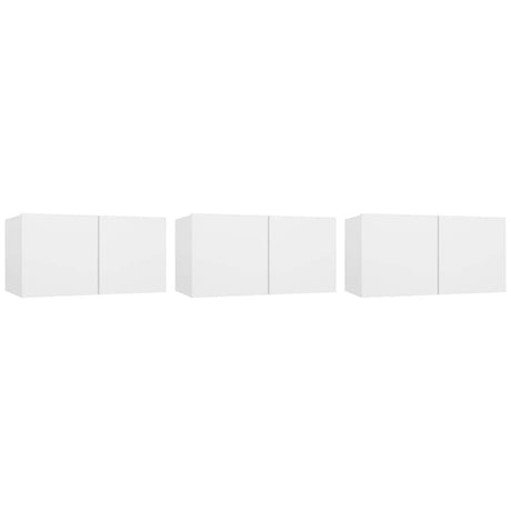 Vidaxl tv-hangkasten 3 st 60x30x30 cm wit