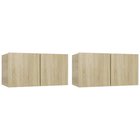 Vidaxl tv-hangmeubelen 2 st 60x30x30 cm sonoma eikenkleurig