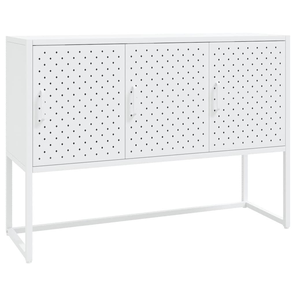 Vidaxl dressoir 105x35x75 cm staal wit