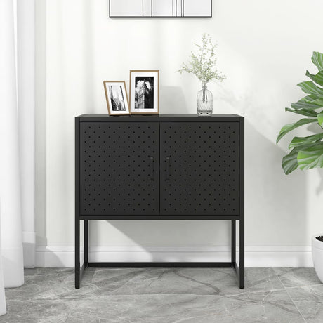 Vidaxl dressoir 75x35x75 cm staal zwart