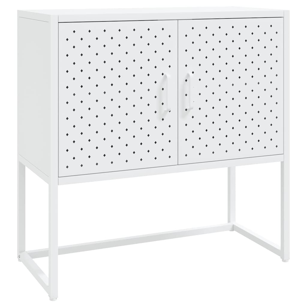 Vidaxl dressoir 75x35x75 cm staal wit