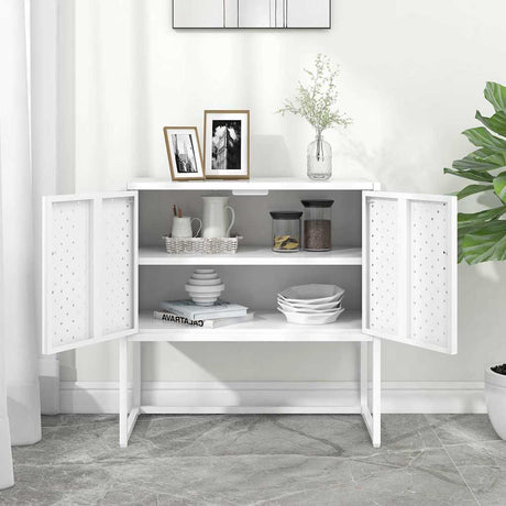 Vidaxl dressoir 75x35x75 cm staal wit