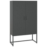 Vidaxl hoge kast 80x35x135 cm staal antracietkleurig